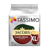 Tassimo Kapseln Jacobs Caffè Crema Classico XL, 80 Kaffeekapseln, 5er Pack, 5 x 16 Getränk