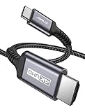 JSAUX USB C auf HDMI Kabel 2M,USB Typ C zu HDMI 4K UHD Kabel(Thunderbolt 3 kompatibel) für MacBook Pro 2018/2017, MacBook Air/iPad Pro 2018, Samsung Galaxy S10 / S9, Surface Book 2 Usw