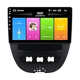 Autoradio, Android 10 Auto-GPS-Navigation, Multimedia-Player Autoradio Stereo-Navigation für Peugeot 107 / Toyota Aygo/Citroen C1 2005-2014, WIFI 1G + 16G,Toyota ayg