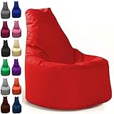Sitzbag Sitzsack Sessel XL - XXL für Kinder und Erwachsene - In & Outdoor Sitzsäcke Kissen Sofa Hocker Sitzkissen Bodenkissen (XL - 68cm Durchmesser, Rot)