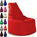 Sitzbag Sitzsack Sessel XL - XXL für Kinder und Erwachsene - In & Outdoor Sitzsäcke Kissen Sofa Hocker Sitzkissen Bodenkissen (XL - 68cm Durchmesser, Rot)