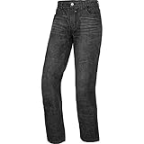 Spirit Motors Motorrad Jeans Motorradhose Motorradjeans Herren Jeans mit Schutzfunktion, 5-Pocket-Jeans, Boot-Cut Style, Knieprotektoren-Taschen, Abriebfeste Aramid-/Baumwolljeans, Dunkelgrau, 33/32