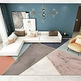 Wohnzimmer Dekoration Teppich kinderzimmer mädchen Blau braun cremefarben geometrischem Muster Wohnzimmer Teppich weich bequem Spiel Teppich 180x250