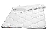 sleepling 190103 Komfort 360 Bettdecke Made in Germany Baumwolle Satin 4-Jahreszeiten 155 x 220 cm, weiß