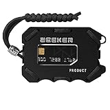 Slim Wallet Mini geldbörse Herren geldbörse Herren klein Geldscheinklammer Aluminium Card Holder Zeeker (Schwarz)