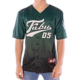 FUBU T Shirt Corporate Grad. Football, Athletics Harlem Jersey, Varsity Mesh, Sprts (Varsity Baseball Jersey Green, S)