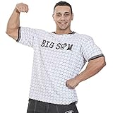 BIG SM EXTREME SPORTSWEAR Herren Ragtop Rag Top Sweater T-Shirt Bodybuilding 3147 weiß XL