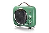 Ariete 808 Vintage Heizlüfter, kalt und warm, regelbares Thermostat, Tragegriff, 2000 W, grü