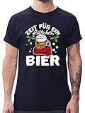 Weihnachten & Silvester Geschenke Party Deko - Zeit für EIN festliches Bier - weiß - M - Navy Blau - Weihnachten - L190 - Tshirt Herren und Männer T-S