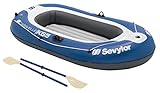Sevylor Schlauchboot Caravelle KK65, aufblasbares Boot für 2 Personen inkl. 2 Ruder und Fußpumpe, 228 x 120