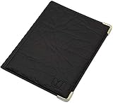 Exclusives Ausweisetui / Ausweishülle / Kreditkartenetui mit Schutzecken aus Metall 12 Fächer MJ-Design-Germany Made in EU in verschiedenen Farben und Designs (Design 1 / Schwarz)