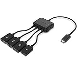 Micro USB HUB Adaptor mit Power, TUSITA 3-Port Charging OTG Host Cable Cord Adapter für TV Stick, Raspberry Pi 2 3 Pi Zero Android Smart Phone Tablet Samsung Galaxy HTC Sony Google LG / Linux