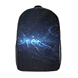 Niedliche, wasserdichte, leichte Kinder-/Studententententasche, Rucksäcke, bedruckt, Sterne, Weltraumkomet für Weihnachtsgeschenke, Schwarz-Style-3, 43
