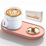 HEYPORK USB Getränkewärmer mit On Off Schalter, Elektrische Kaffeewärmer Pad, Tassenwärmer Geschenk für Kaffee Milch Tee Wasser Büro Hause Kaffeeliebhaber, R