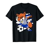 Dabbing Fox Uruguay Fußballfans Trikot Uruguayan Football T-S