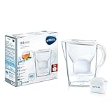 Brita Marella Karaffe mit 3 Filtern Maxtra+ inklusive, Kunststoff San, Kunststoff, Weiß, 2,4 L