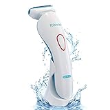 Elektrischer Rasierer Damen, Ribivaul 3-In-1 Trimmer Damenrasierer Lady Shaver für Achseln, Beine & Bikinizone, Wet&Dry, IPX7 Wasserfest, Kab