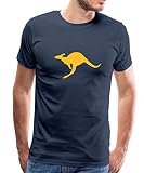 Spreadshirt Känguru Australien Beuteltier Männer Premium T-Shirt, L, Navy