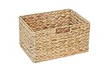 New Swedish Design Billy Regal Korb 36 x 25 x 20 cm aus Wasserhyazinthe Natur Faltkorb Flechtkorb Regalbox Storage Box Aufbewahrungskorb Schrankkorb klappbar faltbar und sehr stab