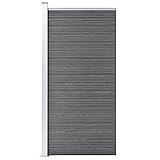 vidaXL Zaunelement Gartenzaun Sichtschutzzaun Lamellenzaun Windschutz Zaun Windschutzzaun Terrasse Stecksystem Lärmschutz WPC 95x186cm G