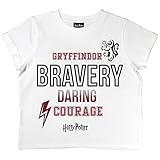 Harry Potter Gryffindor Bravery Mädchen geerntete T-Shirt Weiß 152 | Ages 10-13, Harry Potter Geschenke, Mädchen Mode Crop Top, Kinderkleidung, Kindergeburtstags-Geschenk-I
