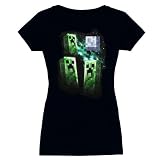 Minecraft GIRLIE Shirt Three Creeper Moon, Größe L