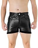 Bockle® Gran Canaria Shorts Leder Shorts Pants Kurze Lederhose, Size: 30W / 30L