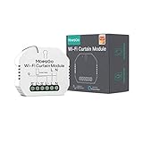 MoesGo Wlan Alexa Mini Smart Rolladenschalter Modul, WiFi Funk Rolladen Jalousien Zeitschaltuhr Schalter für Rollladenmotor, Kompatibel mit Alexa Echo und Google Assistant Smart Life Tuya App (1 PCS)