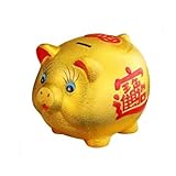 WSYGHP Piggy Bank Keramik Cartoon geldboxen kreative golden für Geschenk Piggy Bank Kinder Retro münze Panzer Geld sparen Dekoration gg50cq 26 cm spardose Auto (Color : 26cm)