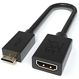 JAMEGA – Mini HDMI Adapter Kabel | Mini HDMI Stecker auf HDMI Buchse Audio Video Übertragung 3D 4K UHD 2160p Full HD 1080p ARC Adapterkabel für Digitalkamera, SLR Camera, Grafikkarte, Tab