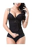 Neopren-Taille Trainer für Frauen Gewichtsverlust plus Größen Body Shaper Sweat Taille Trimmer Gürtelsport Gürtel Girdles Abnehmen Trimmer Shapewear Bummy Control (Color : Black, Größe : M)