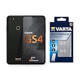 Gigaset GS4 Smartphone Made in Germany 4300mAh Akku mit Schnellladefunktion - 6,3' Full HD+ V-Notch Display - NFC - 4GB RAM+64GB interner Speicher - Android 10 Black inkl. Fast Wireless Charg