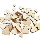 MiaLover 400 Stück Holzherzen Klein Herz Holz Scheiben Mixed Holz Herz Hochzeitstischdekoration Tischdeko für DIY Hochzeit Tischdeko Verzierungen Basteln Kunsthandwerk