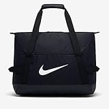 Nike Medium Duffel Academy Fußballmannschaft Fußballtasche, Schwarz-Weiss, Einheitsgröß