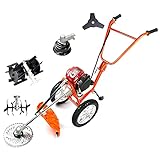73HA73 5 in 1 Vertikutierer für die Landwirtschaft Grasfräse Grabenfräse Multi-Tool Motorsense 4-Takt GX35 Motor Benzintrimmer Grasfräse M