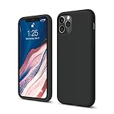 elago Liquid Silicone Case Kompatibel mit iPhone 11 Pro Hülle (5,8'), Silikon Handyhülle, Rundumschutz : 3-Layer Schutzhülle (Schwarz)
