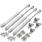 Gasdruckfedern, JESSTOLO 4 Stücke Hydraulic Gasdruckfeder Klappenbeschlag Klappenhalter für Obenliegende Schranktür Kompressionsfeder Druck Weichschließen mit 100N (10 kg)