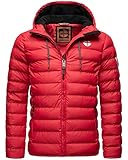 STONE HARBOUR Herren Winterjacke Regenjacke Steppjacke Wasserdicht Gefüttert Jacke Zaharoo S-XXXL (M, Rot)