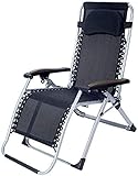 BaiHogi Stühle Sun Lounger Freizeit mit Kissen liegend Garten Liegestuhl Zero Gravity Sessel Terrasse Liegestütze Garten im Freien Falten Tragbare Sonnenliege Strand Camping Loung
