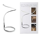 LED Lampe'Spira' - Typ: Tischleuchte, Tischlampe mit außergewöhnlichem Design - warmes Licht (Warmweiß 3000K), 9W, Moderner Look - ideal als Wohnzimmerlampe, Nachttischlampe und Schreibtischlamp