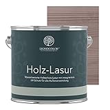 Lignocolor® Holzlasur (2,5L Platingrau) Holzschutzlasur für Außen & Innen Wasserbasis – Andere Farbtöne verfügb