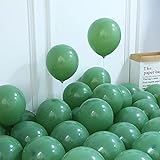 100 Stück Luftballons Grün Ballons, 12 Zoll Grün Latex Luftballons ,Grüne Luftballons für Taufe Kinder Kindergarten Geburtstagsdeko Kindergeburtstag Dschungel Party Deko Safari Geburtstag Dek