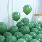 100 Stück Luftballons Grün Ballons, 12 Zoll Grün Latex Luftballons ,Grüne Luftballons für Taufe Kinder Kindergarten Geburtstagsdeko Kindergeburtstag Dschungel Party Deko Safari Geburtstag Dek