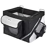 ONVAYA® Fahrradkorb für Hunde | Hundekorb für den Lenker vorne | Fahrradtasche in grau & schwarz | Frontfahrradkorb