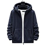 ZYYM Herren Fleece Pullover Plus Samt Kapuzenpullover Herren Warm Dicker Sweatshirt Hoodie Teddy-Fleece Männer Moden Outdoorjacke SportjackeFleecejacke Winddichte Jacke Übergangsjack