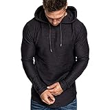 Hoodie Herren Slim Fit Mode Unregelmäßiger Saum T-Shirt Herren Dünn Und Leicht Komfortabel Lassig Pullovers Herren Frühling Herbst Klassisch Langarm Shirt H