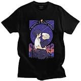 Fashion Howl's Moving Castle A Heart's A Heavy Burden T Shirt Men Short Sleeved Ghibli Miyazaki Anime T-Shirt Cotton Manga Tee Black M