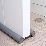 AUTUCAU Under Door Draft Stopper 96cm Adjustable Insulation Double-Sided Sound Proof Door Air Draft Blocker for Noise Light Smell Stopper,Upgraded Version (GRAU)
