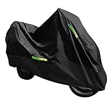Ruosaren Motorradabdeckung Motorrad Abdeckplane Motorroller Moped Abdeckplanen Fahrradschutzhülle, Motorrad Außen Zubehör , Schutz der Motorräder, Draußen Schlüsselloch Schw