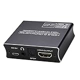 FLAMEER HDMI Audio Extractor, Optisch auf 3,5 mm Klinkenadapter, 4K60PS5 auf Optical 5.1 Digital to Analog Audio Converter, für TV-Heimk